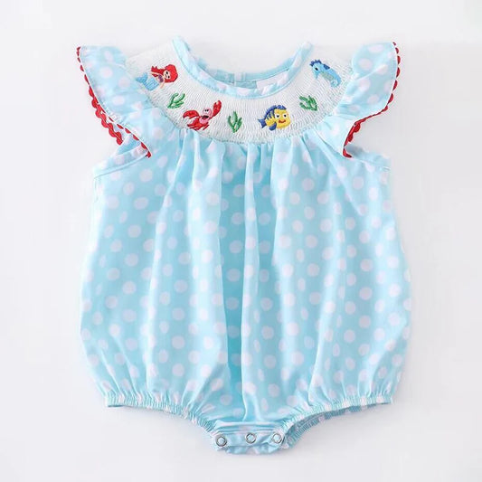 Smocked Character embroidered bubble