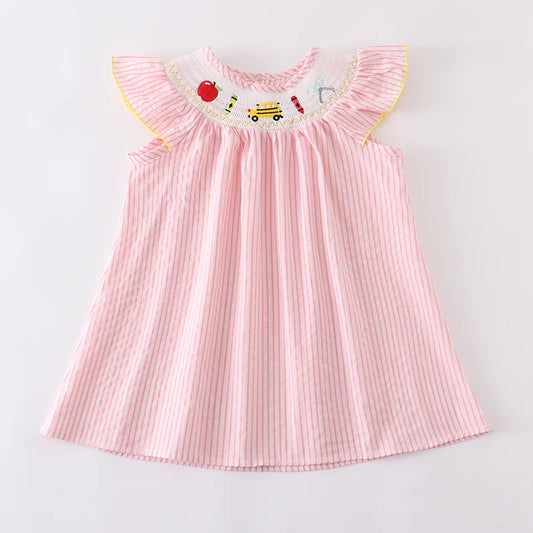 Smocked back to school dress