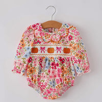 Floral pumpkin romper