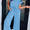 Blue ribbed pant set