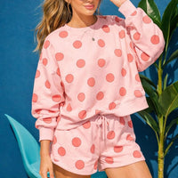 Polka dot short set