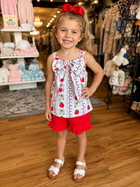 School front bow short set