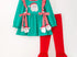 Santa appliqué girls set