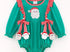 Santa appliqué girls bubble