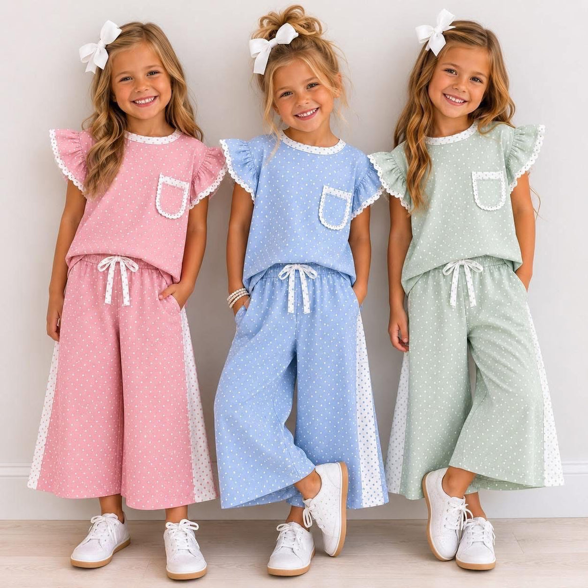 Polka dot girls sets