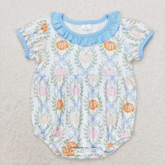 Watercolor pumpkin romper