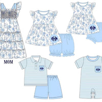 Blue floral family matching collection ETA MAY