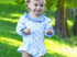 Blue Trellis Bow bubble smock candy