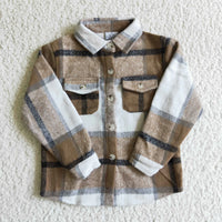Brown plaid flannel