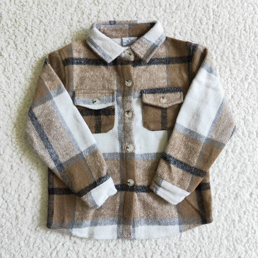 Brown plaid flannel