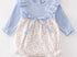 Blue corduroy leopard bubble
