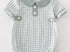 Sage gingham boys bubble