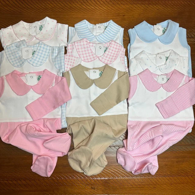 Footie with bib detail - embroider me