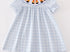 French knot blue turkey dress
