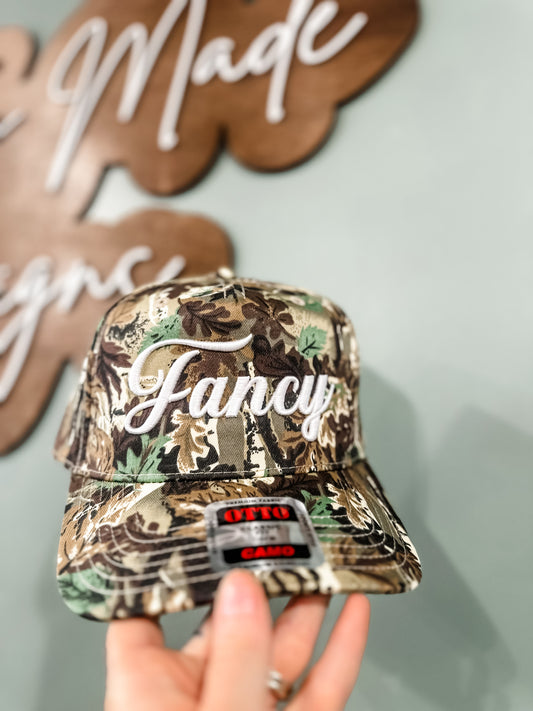 Fancy camo trucker hat