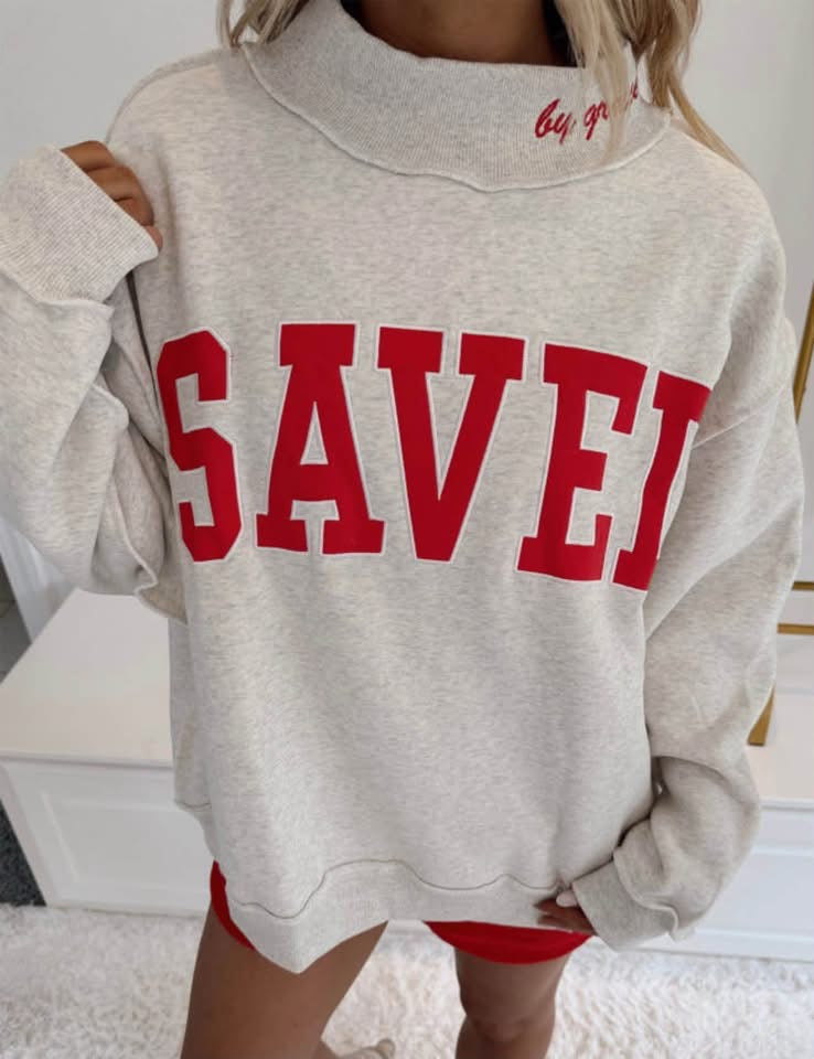 Saved my Grace mock neck