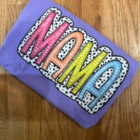 Purple dot MAMA- M comfort color