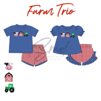 Farm trio boys short set