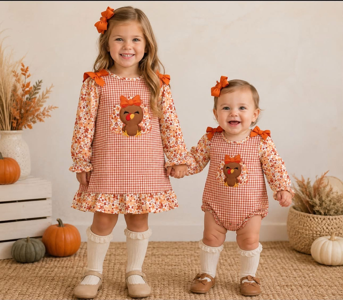 Gingham thanksgiving turkey
