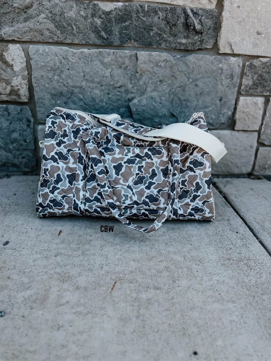 Camo duffle bag