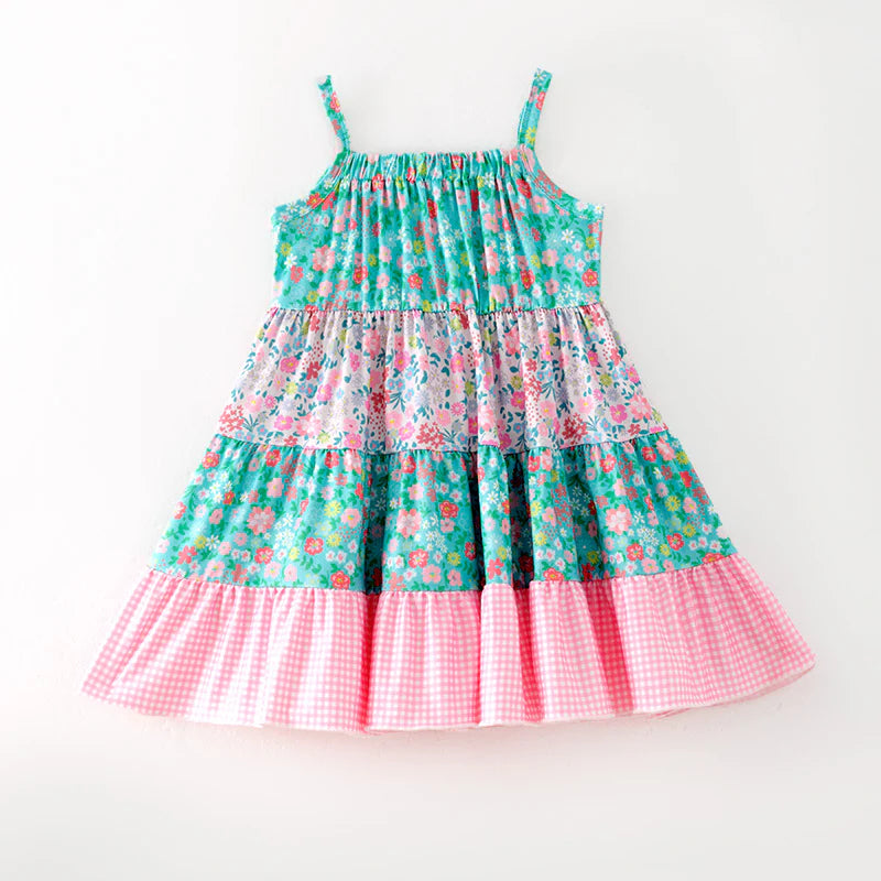 Multi floral tiered dress