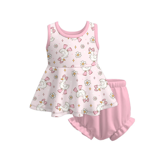 Pink goose bloomer set