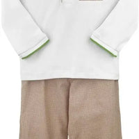 Smocked turkey boys pant set
