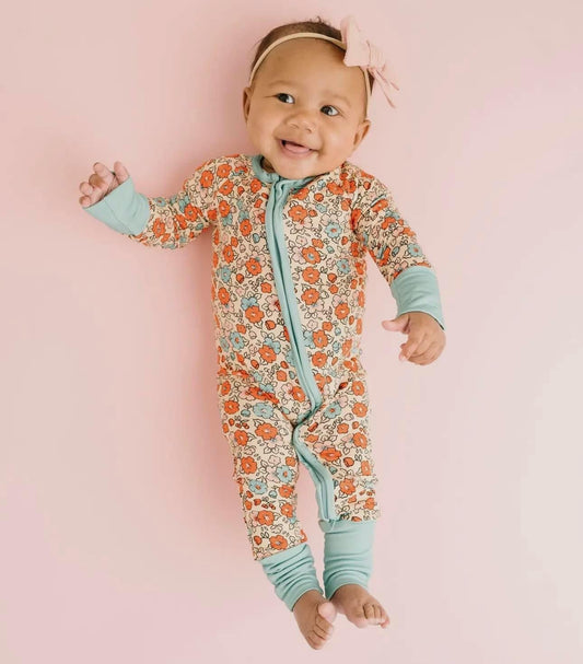 Spring floral bamboo zippy