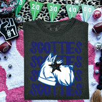 Scotties blue & white youth tee
