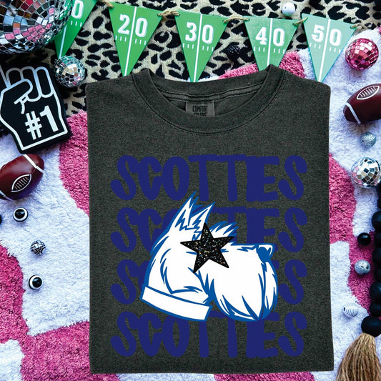 Scotties blue & white youth tee