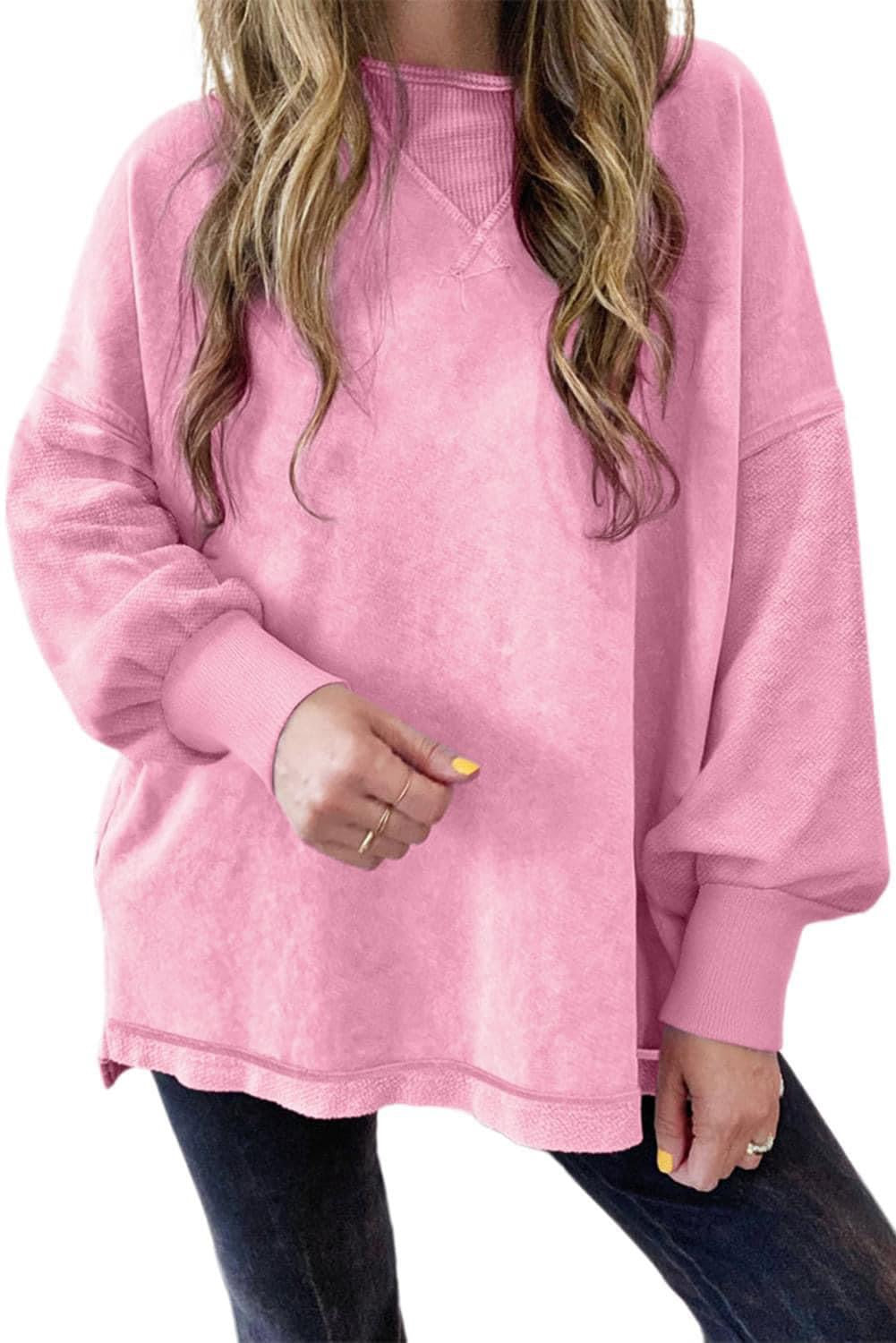 Mineral wash long sleeve tops
