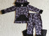 Black leopard girls pant set