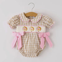Gingham turkey smocked bubble
