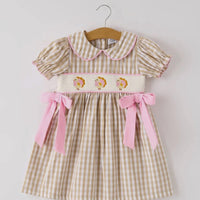 Turkey gingham smocked dress