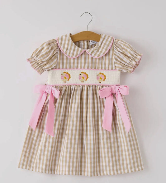 Turkey gingham smocked dress