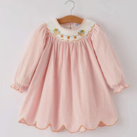 Turkey pumpkin smocked dress