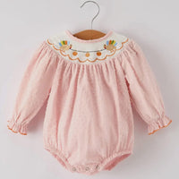 Turkey pumpkin smocked bubble