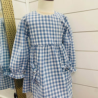 Jordyn dress- blue gingham