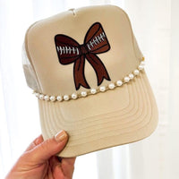 Football patch hat with chain