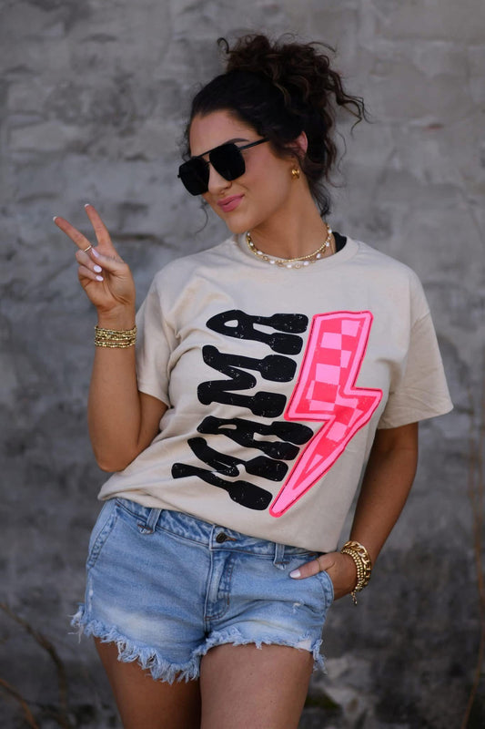 Mama checker bolt tee