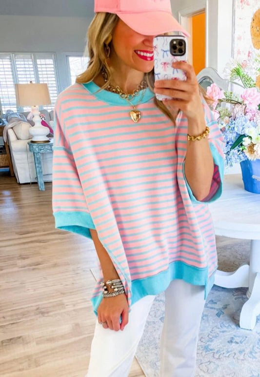 Oversized Striped Top