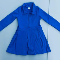 Blue athletic long sleeve skort dress