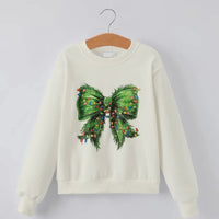 Christmas bow women’s sweatshirt
