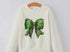 Christmas bow women’s sweatshirt