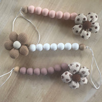 Flower pacifier clip