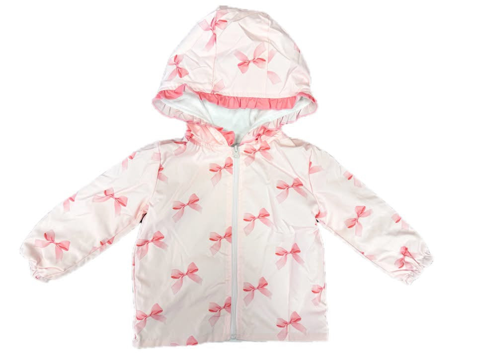 Pink bow rain jacket