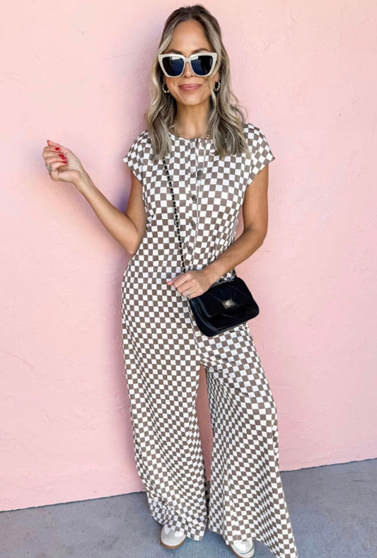 Checkered jumpsuit
