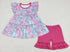 Floral hot pink girls set