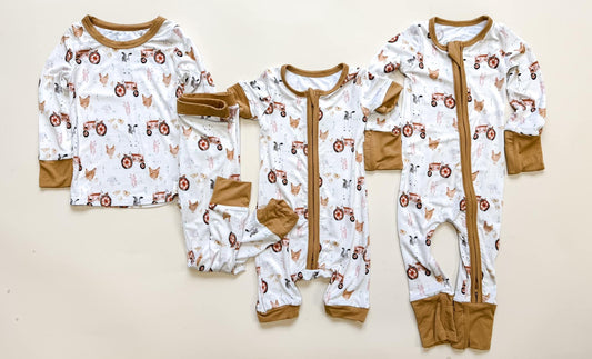 Tractor farm Bamboo 2 piece set