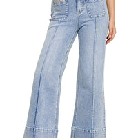 Utility pocket denim pants